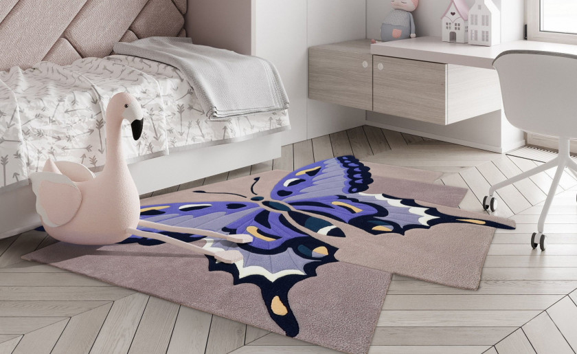 Butterfly-Shaped Carpet for a Girl
