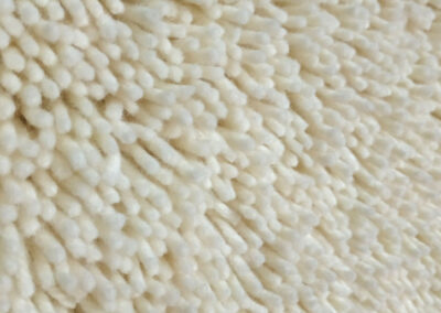 Oval White Fluffy Carpet