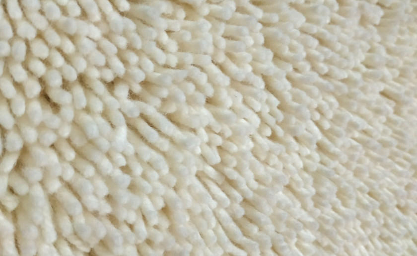 Oval White Fluffy Carpet