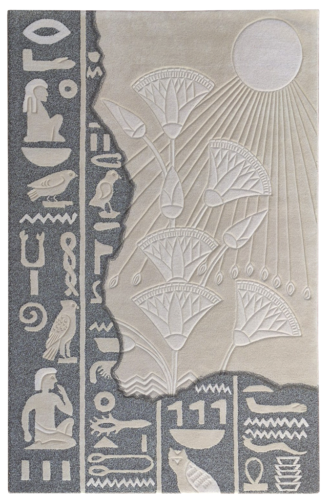 Dual-Texture Carpet in Ancient Egyptian Style
