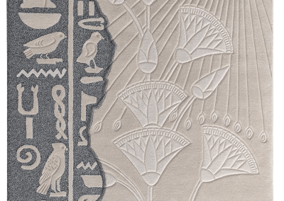 Handmade dual-texture Egyptian style rug – full view