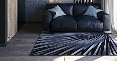 Handcrafted Square Carpet in a Modern Style
