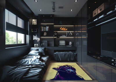 Area bagheera rug. Customized rug