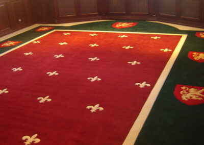 Billiard room rug. Carpet studio for the production of custom carpets.