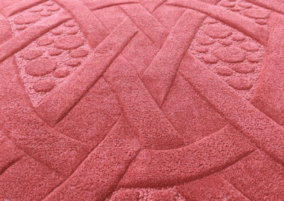 Celtic pattern rug part. Pile height.