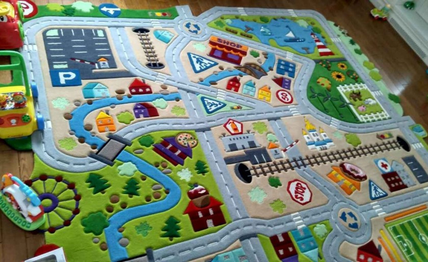 Children carpet Roads. Carpet studio for the production of custom carpets.