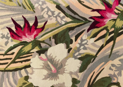 Floral rug with Hibiscus