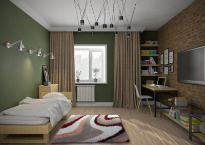 fluffy striped carpet for bedroom