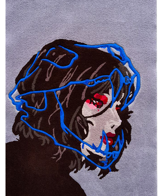 Girl with an attitude rug. Special rug from Carpet Studio.