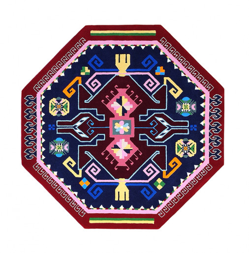 luxurious carpet chic boho style octagon