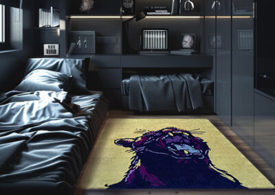 Panther Bagheera carpet. Custom rugs and carpets.