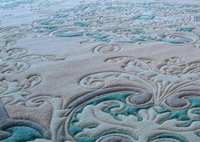 rectangular rug part. curving