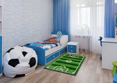 Football field rug
