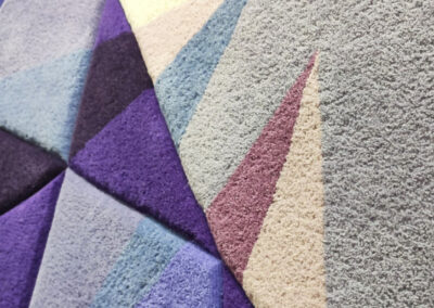 heart shaped amethyst rug element