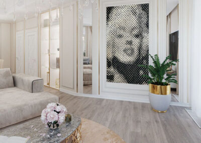 Merlyn Monroe black white carpet