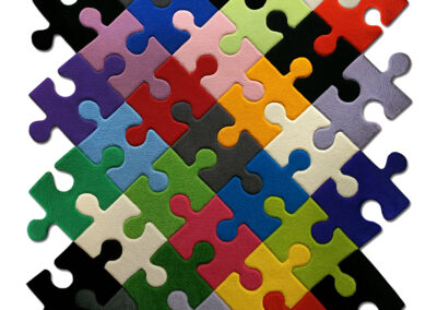 multicolored puzzle carpet