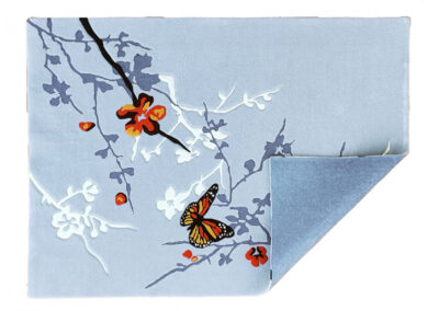 rug sakura and butterflies