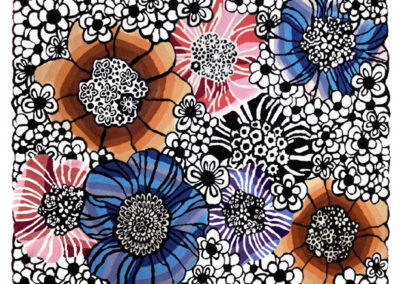 Bright VIP Carpet with Large Abstract Flowers and Irregular Edges. Real masterpiece by Carpet Studio