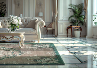 classic rectangular rug