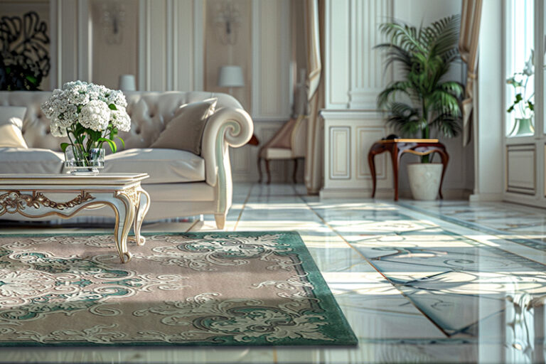 classic rectangular rug