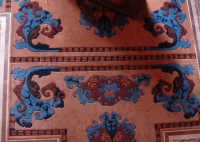 Palekh-style custom rug for Russian restaurant in London
