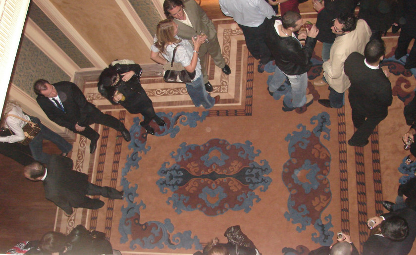 Palekh-style custom rug for Russian restaurant in London