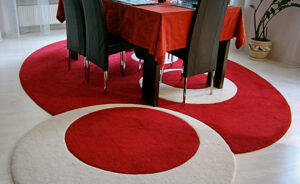 Oval Modern Carpet. Carpet studio for the production of custom carpets.